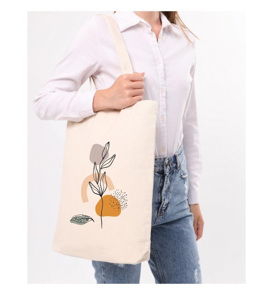 Sac cabas, 100 % coton, crème