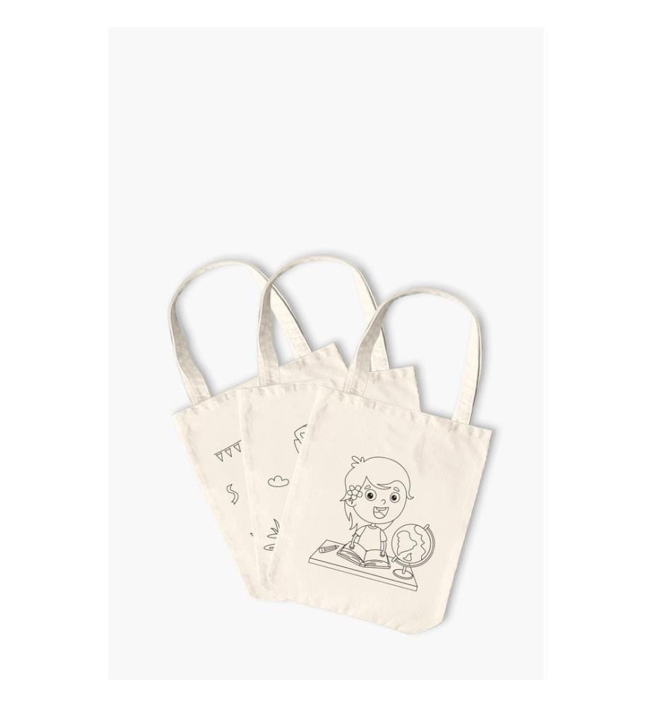 Sac cabas, 100 % coton mélangé polyester, crème