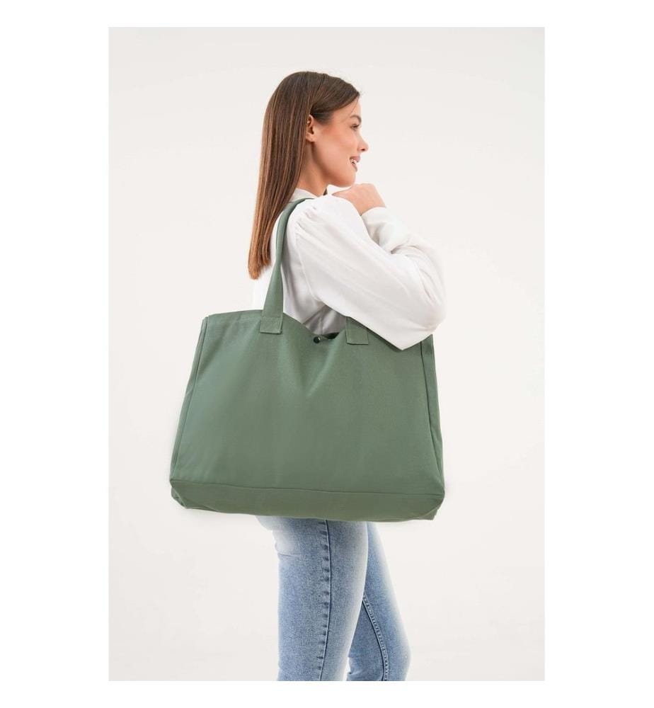 Sac fourre-tout, 100 % toile, vert