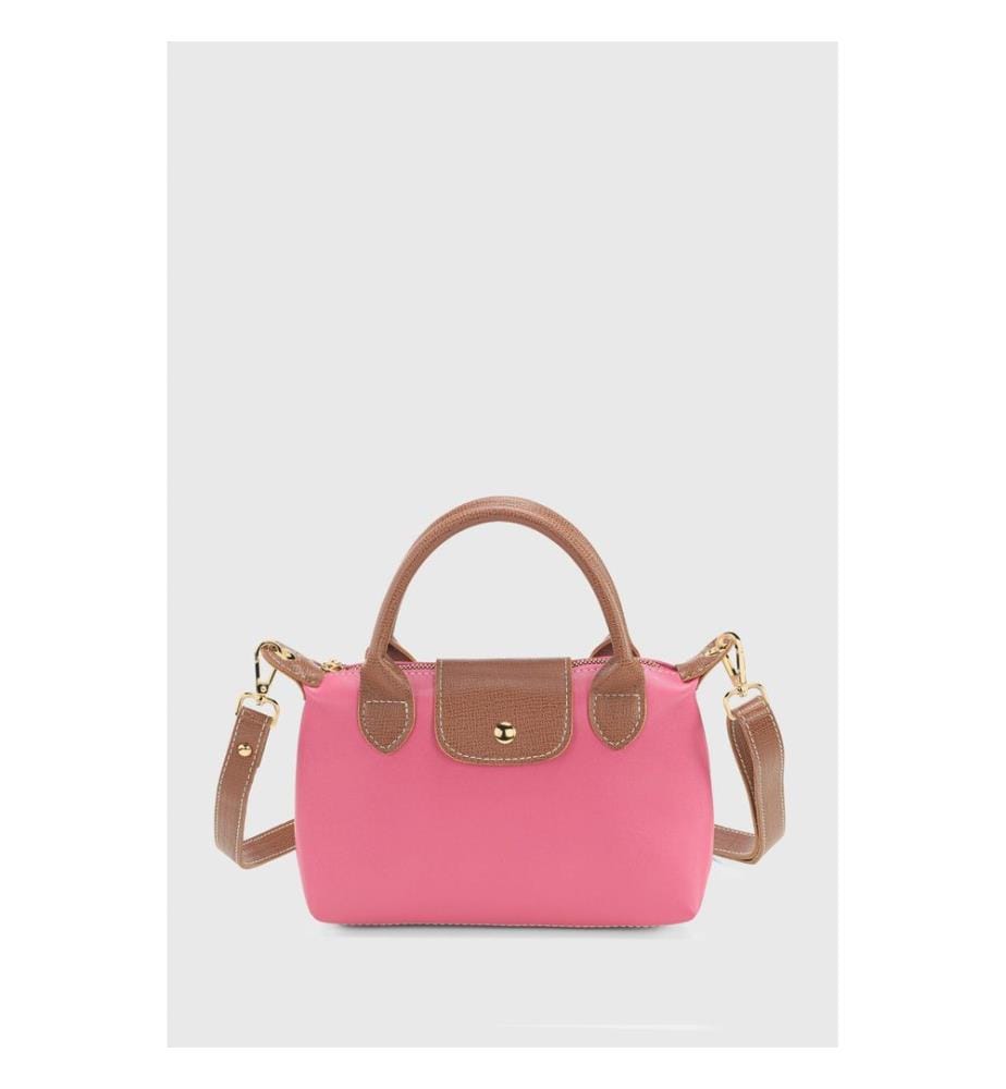 Sac bandoulière, 100 % cuir PU, rose