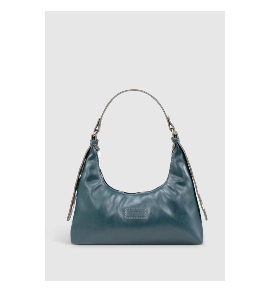 Sac à main, 100 % cuir PU, vert pétrole