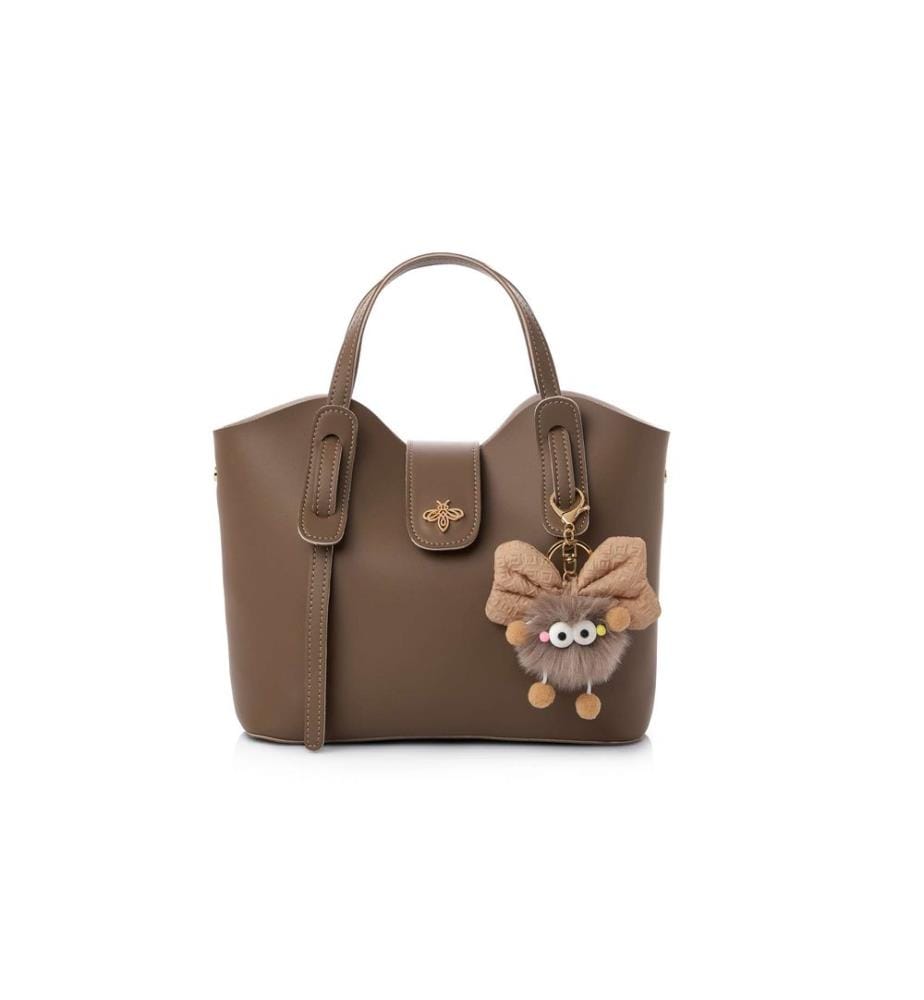Sac bandoulière, 100 % cuir polyvinyle, vison