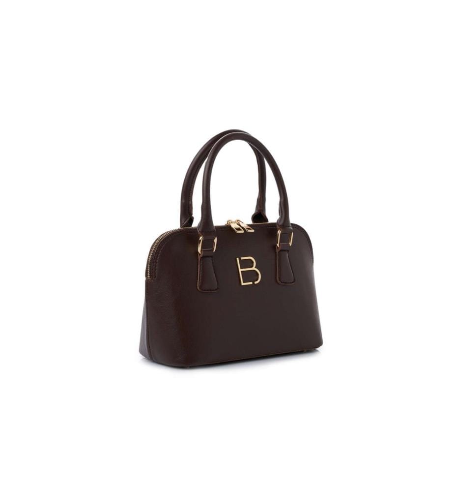 Sac à main, 100 % cuir polyvinyle, marron chocolat