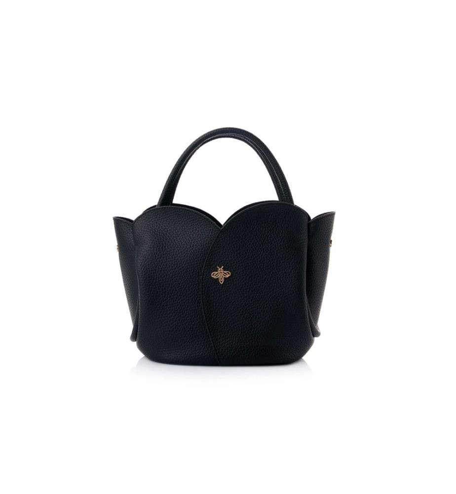 Sac bandoulière, 100 % cuir polyvinyle, noir