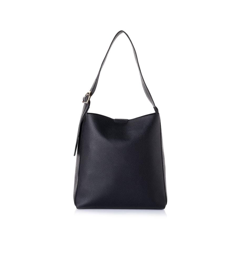 Sac cabas, 100 % cuir polyvinyle, noir