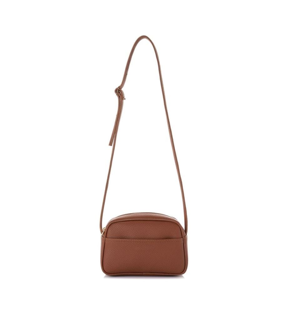 Sac bandoulière, 100 % cuir polyvinyle, beige