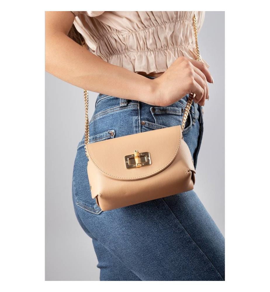 Sac bandoulière, 100 % cuir PU, vison