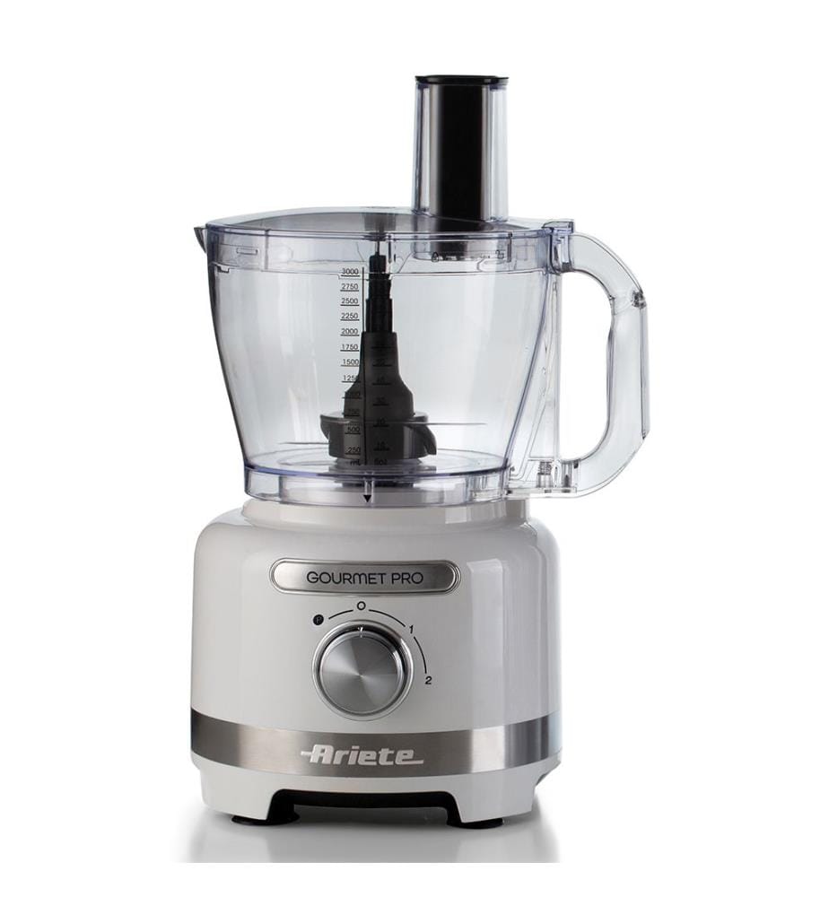 Robot de Cuisine, Hachoir 3 L, Blender 2 L, 3 Vitesses + Pulse, 1000 W - Blanc