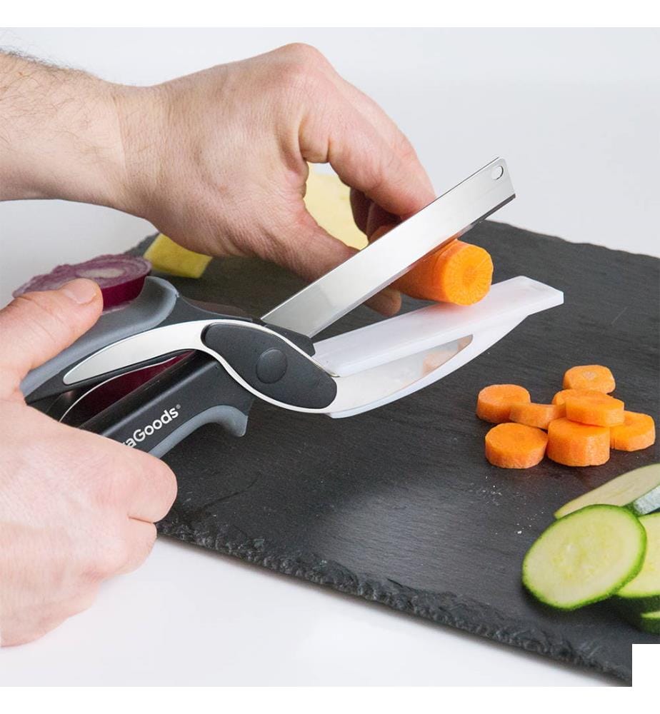Couteau-ciseaux de cuisine - Argent et Noir