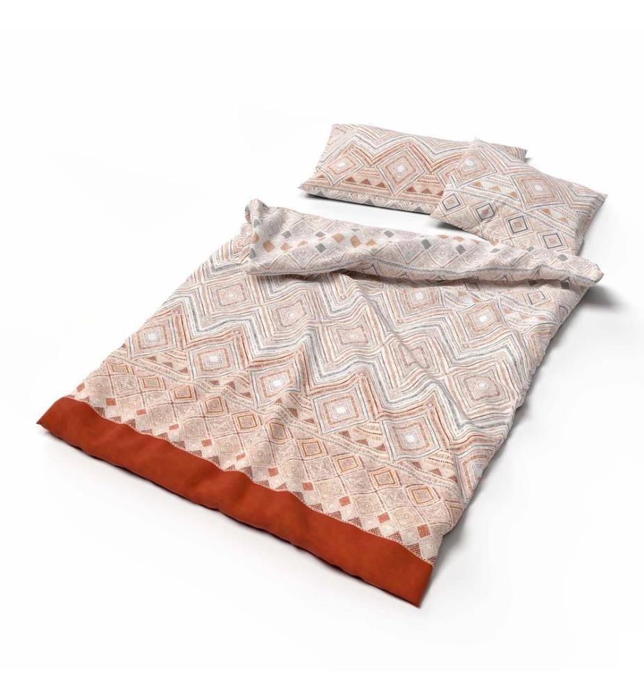 Parure de lit en bambou Lindsey orange - 200 x 210 cm