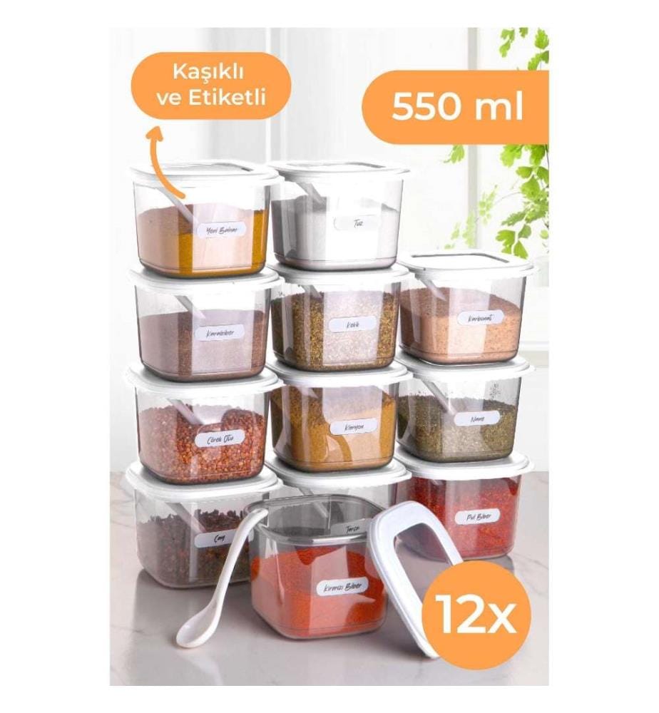 Lot de boîtes de rangement (12 pièces)