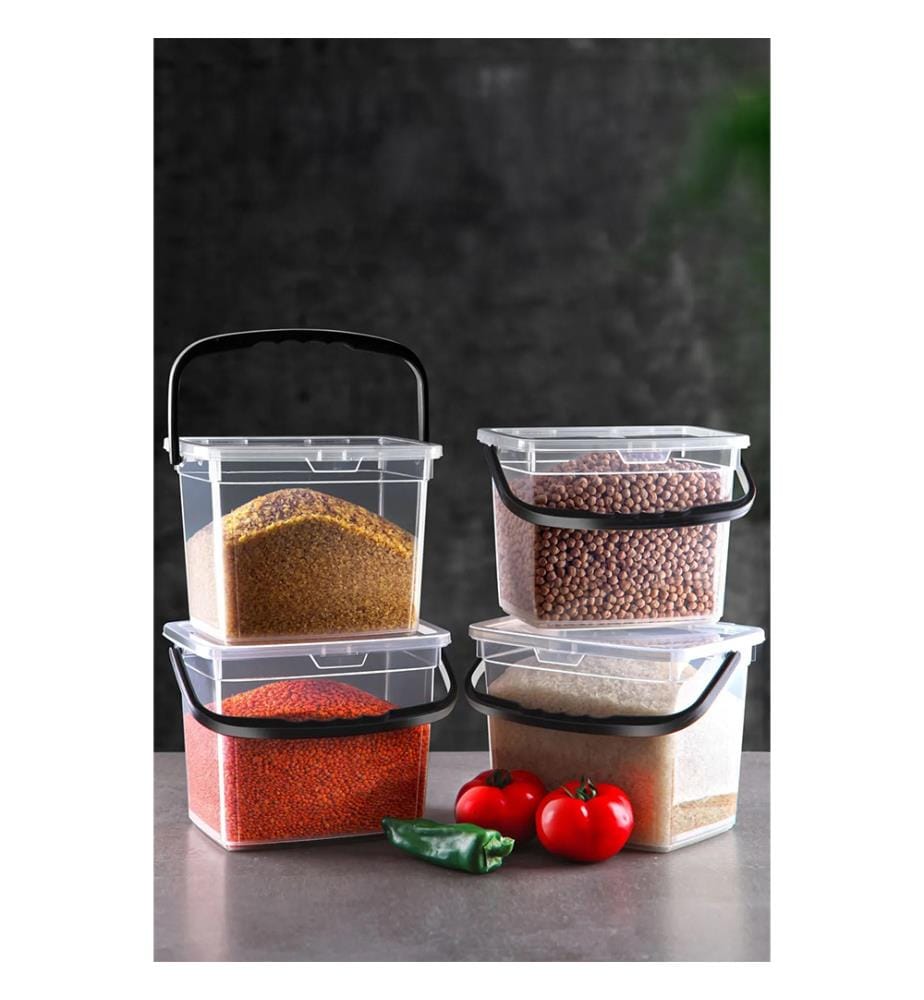 Lot de boîtes de rangement (4 pièces) - Transparentes