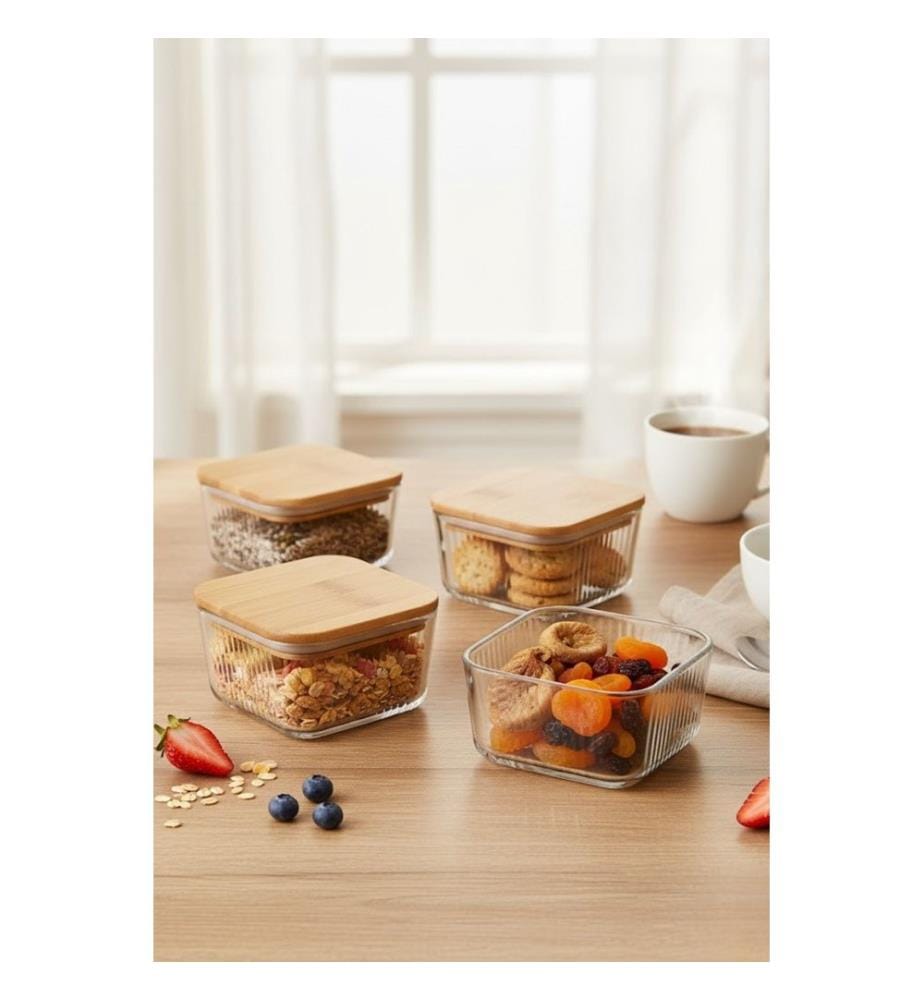 Lot de boîtes de rangement (8 pièces) - Transparentes