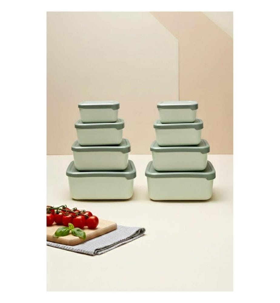 Lot de boîtes de rangement (8 pièces) - Vert