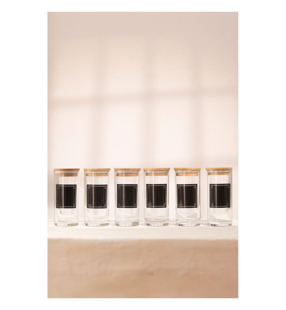 Lot de pots à épices (6 pièces) - Transparents