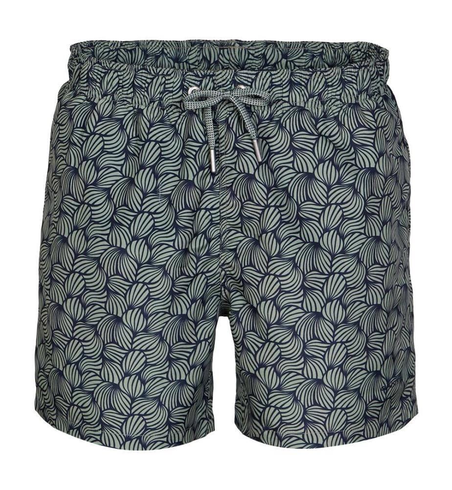 Short de bain imprimé corde - Bleu nuit