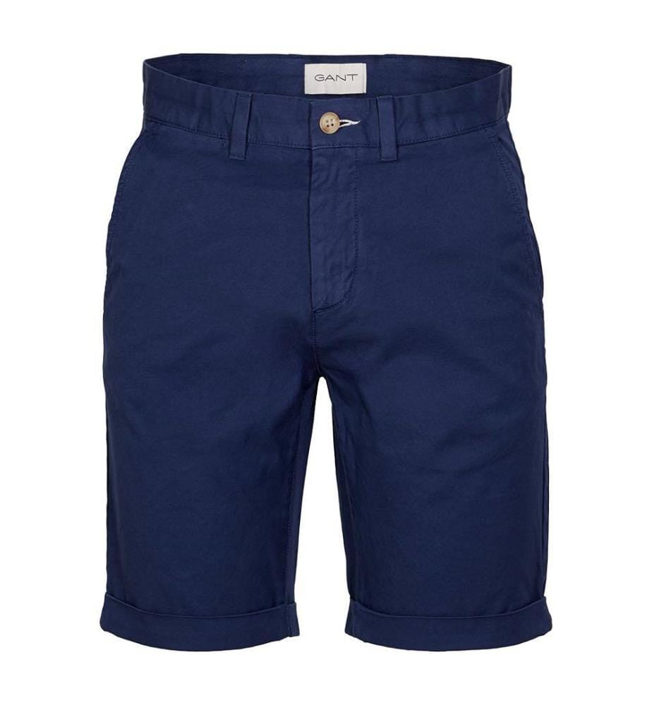 Short chino Sunfaded Regular Fit - Bleu persan