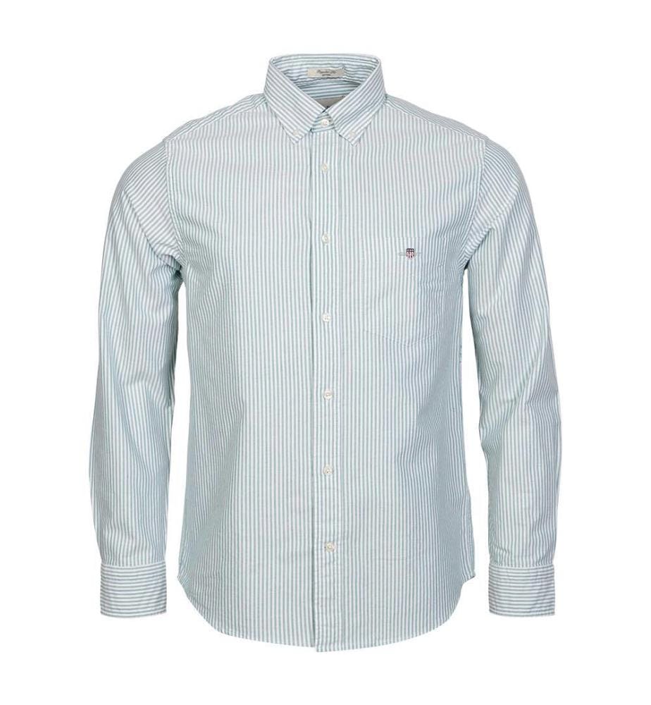Chemise à rayures Oxford Classic Fit - Vert foncé