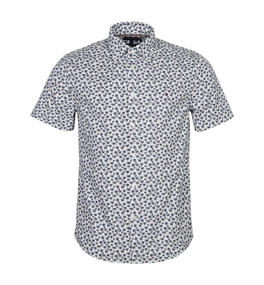Chemise en popeline Flex Palm Sf - Ivoire Soie Allover