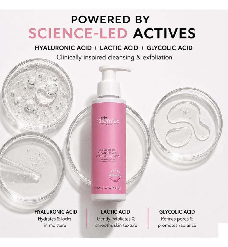 Gel Nettoyant Moussant à l'Acide Hyaluronique  200 ml