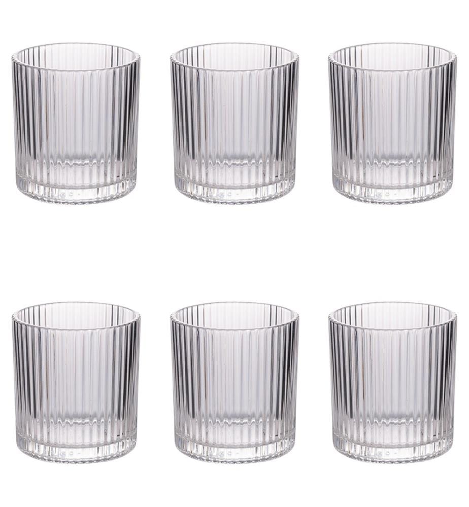 Lot de 6 verres à eau cylindriques de 340 ml