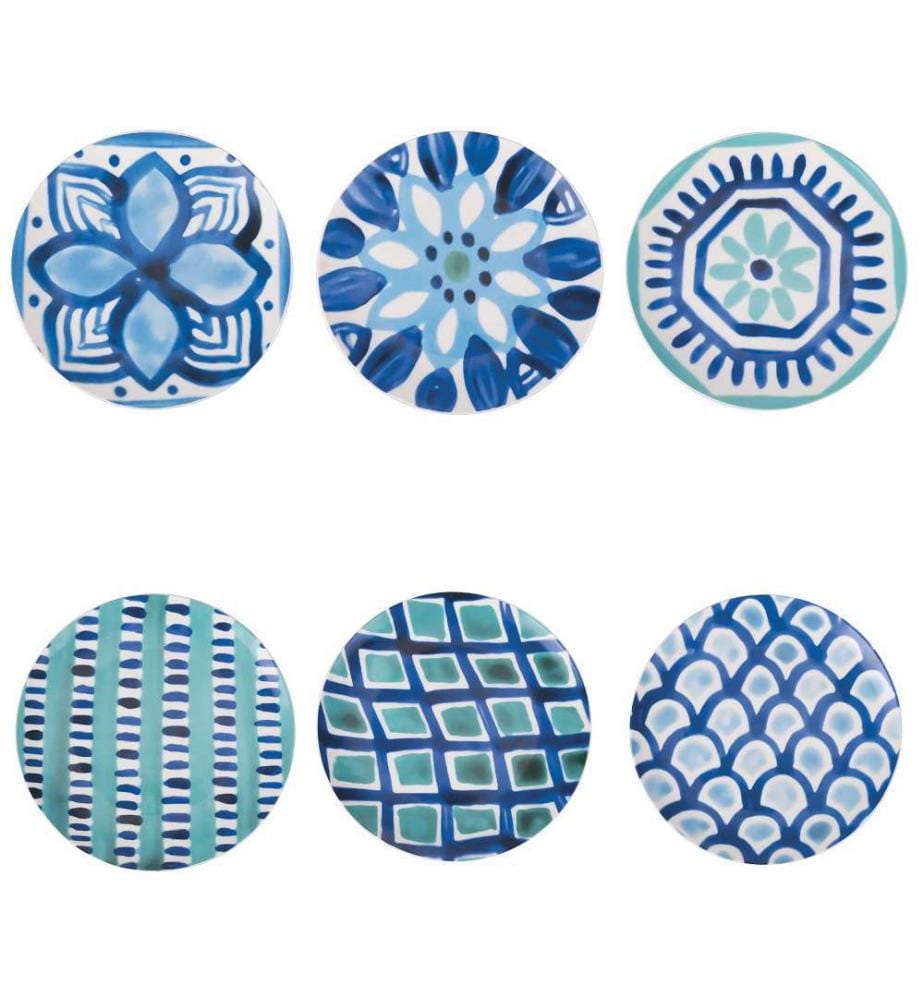 Lot de 6 assiettes à fruits - Aquazul