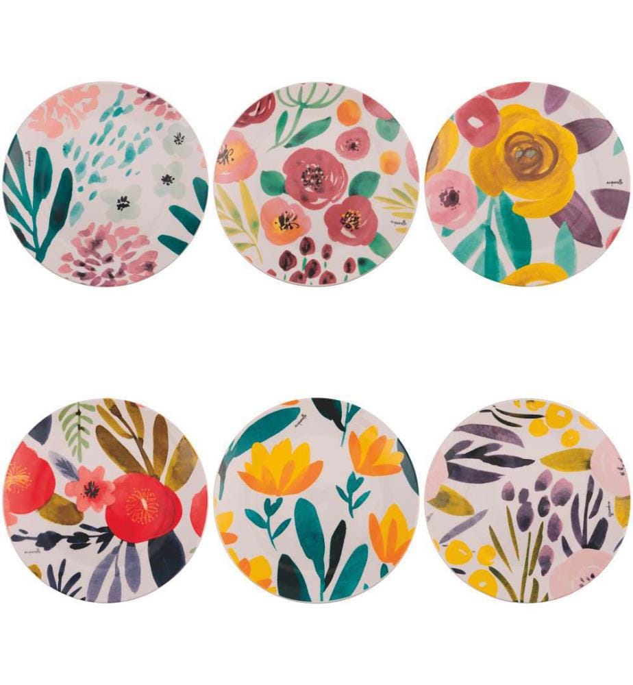 Lot de 6 assiettes à fruits - Acquerello