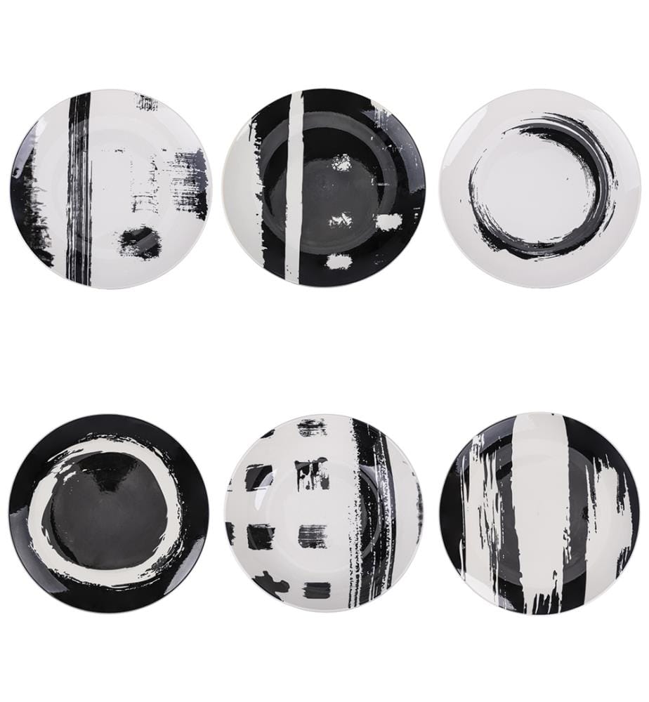 Lot de 6 Assiettes The Black Mood - Assorti