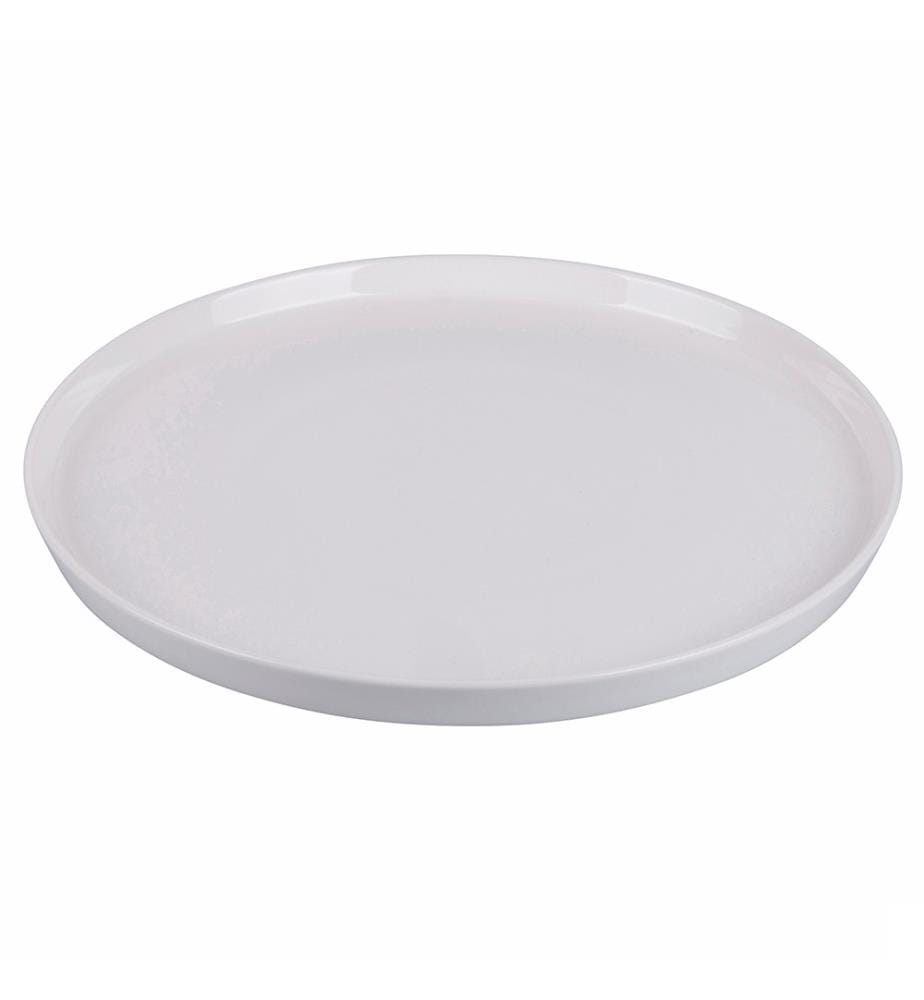 Lot de 4 assiettes 12" bord vertical - Blanc