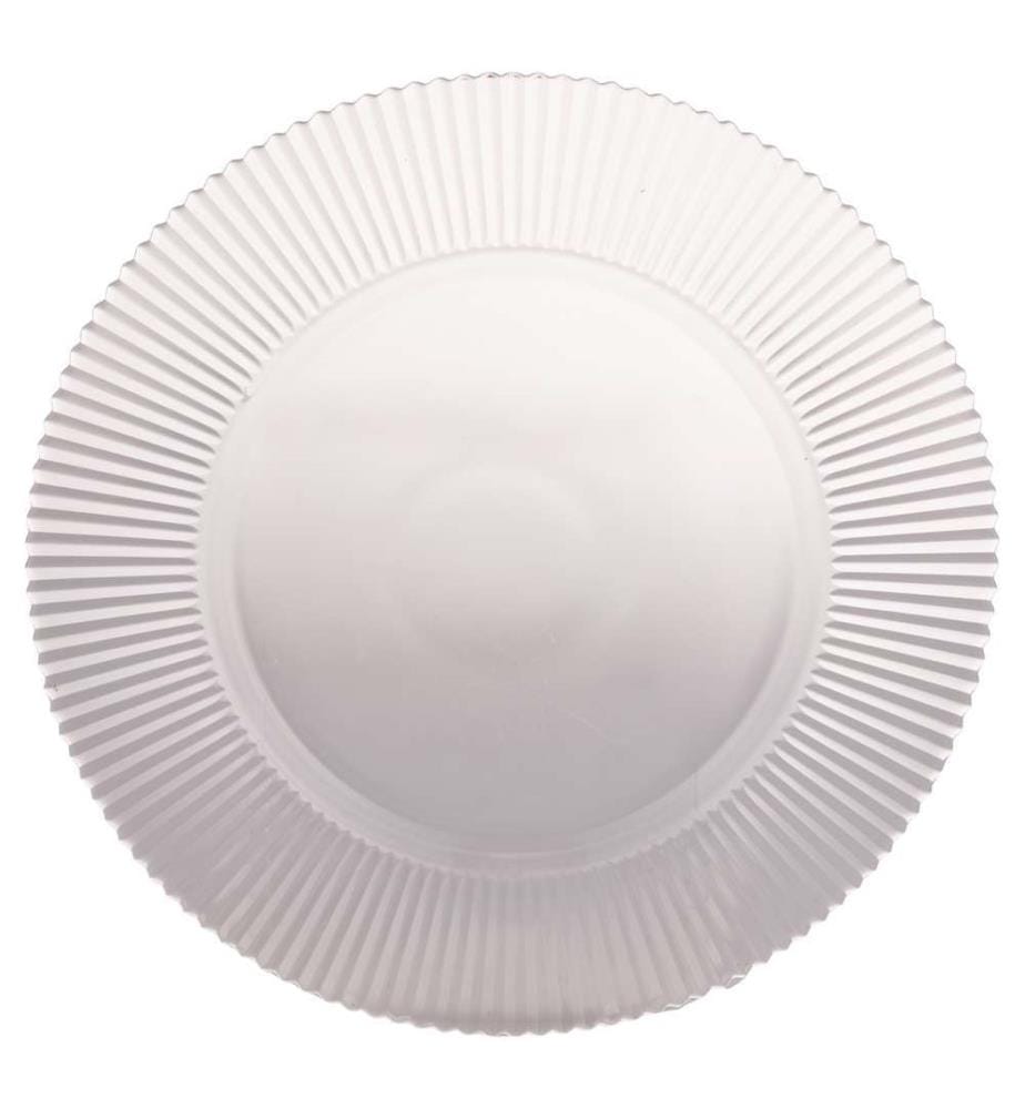 Lot de 4 sous-plats en verre rayé Stripes Glass B - 33 cm