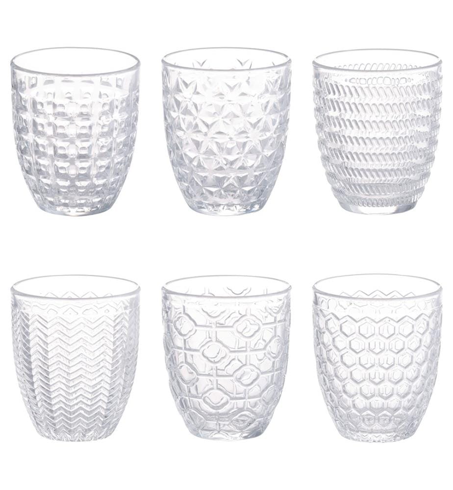 Lot de 6 verres Géométrie Light - 320 ml / Transparent