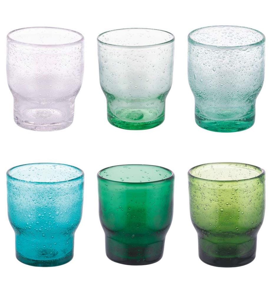 Lot de 6 verres Unico Greenery - 325 ml / Multicolore