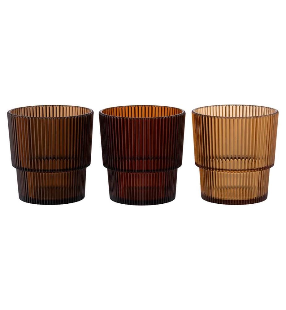 Lot de 12 verres Unico - 300 ml / Chocolat / 3 couleurs aléatoires