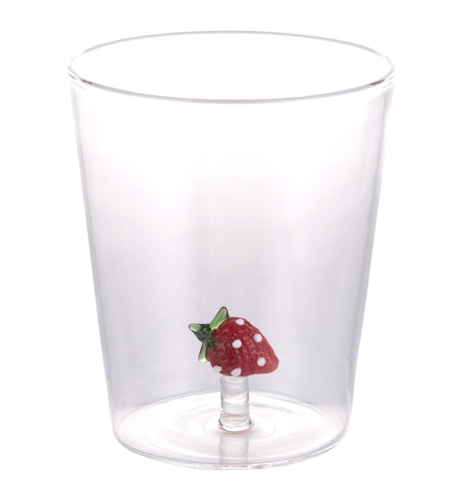 Verre à eau Fraise 420 ml - Transparent