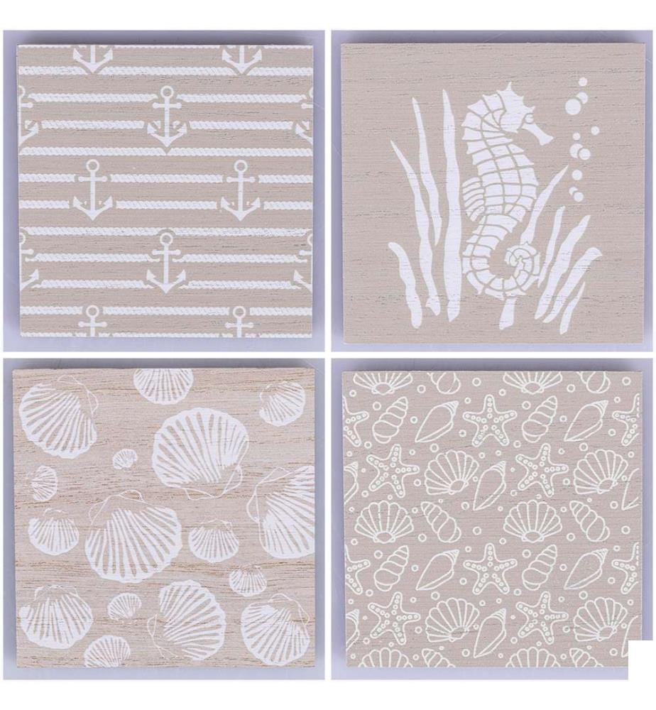 Lot de 4 sous-verres - Bois