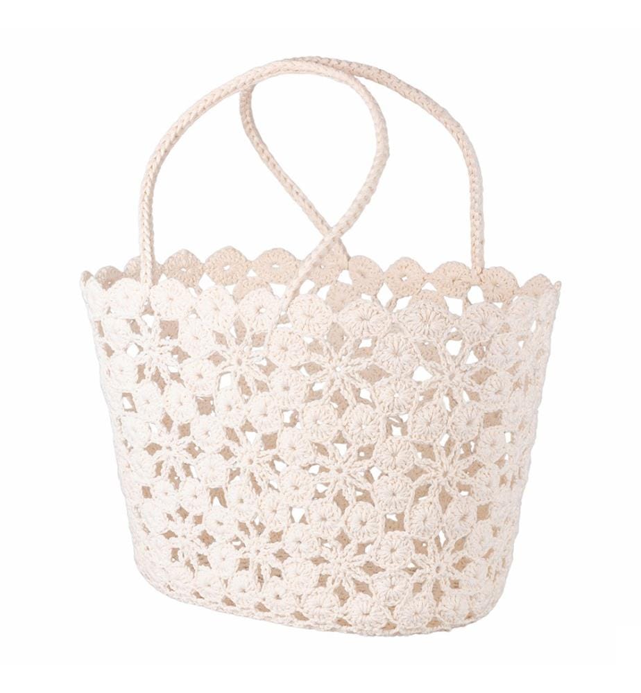 Sac en crochet couleur crème 45 x 30 x 30 cm