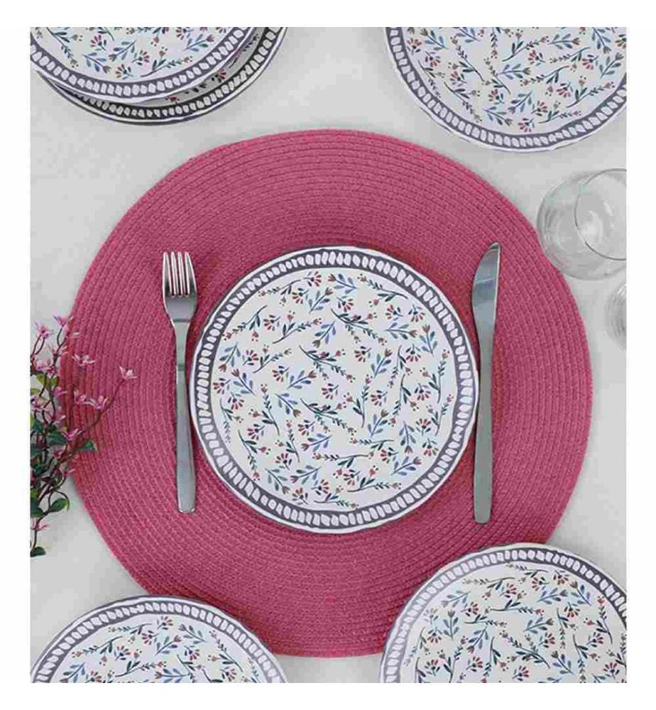 Set d'assiettes à dessert, 6 pièces, multicolore, céramique, n'absorbe pas l'eau
