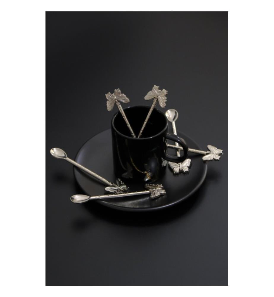 Set de cuillères, 6 pièces, argent, Zamak