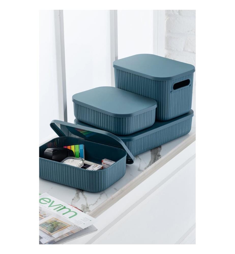 Organisateur de maquillage, bleu, 100% PLASTIQUE
