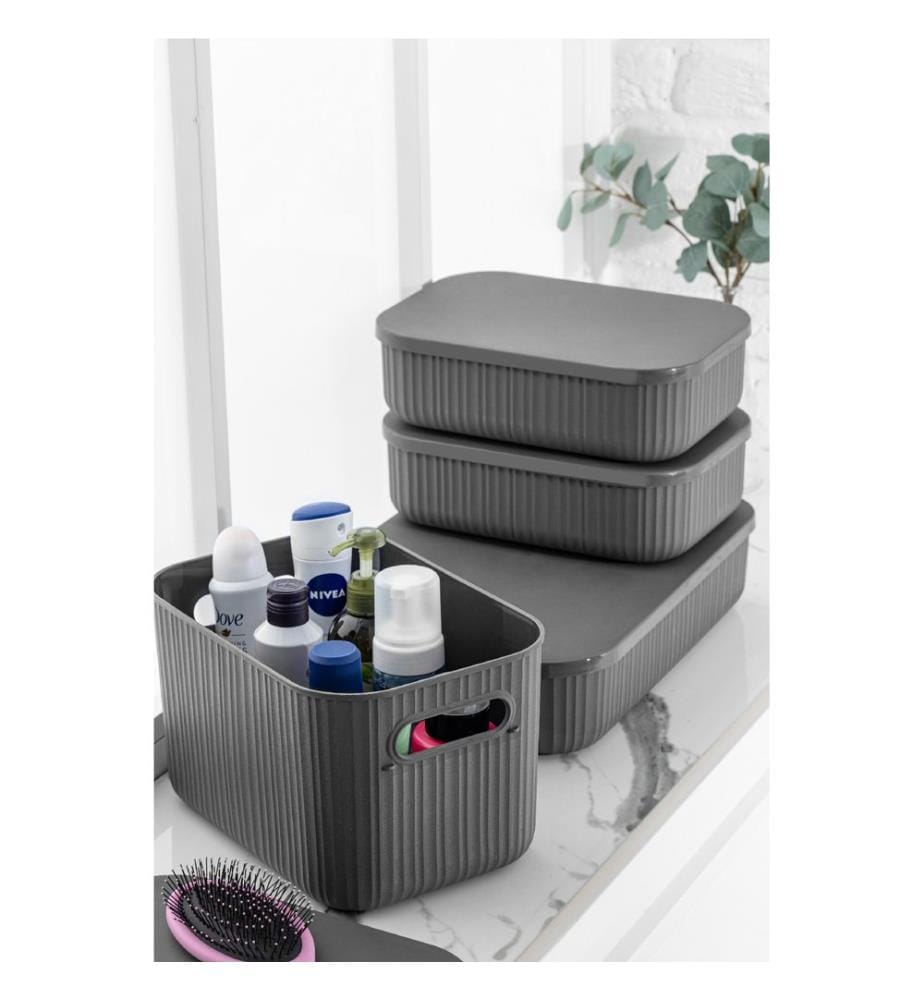 Organisateur de maquillage, Anthracite, 100% PLASTIQUE