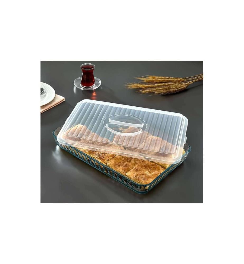 Assiette de service pour gâteaux, transparente, 100% PLASTIQUE