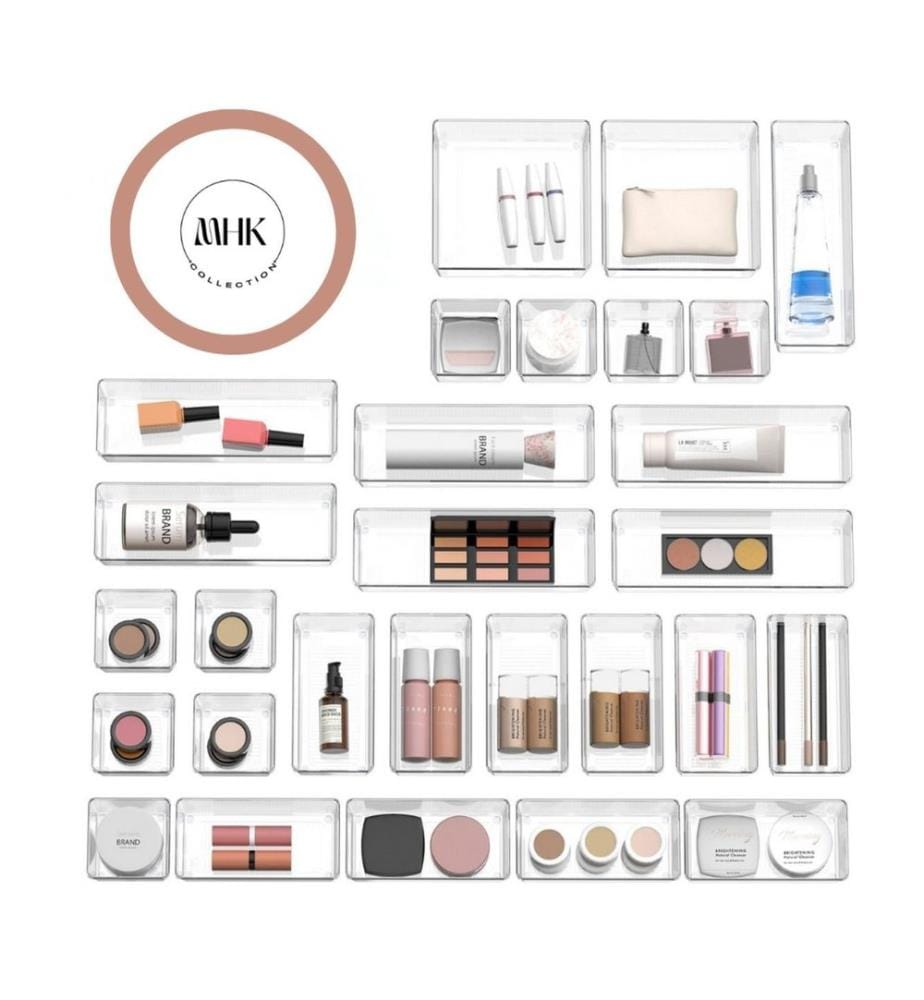 Organisateur de maquillage, transparent, 100% PLASTIQUE