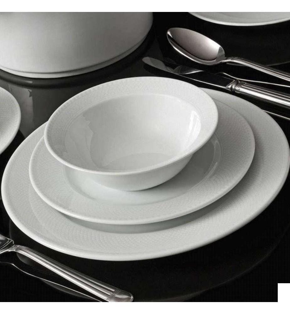 Service de table, 24 pièces, blanc, porcelaine