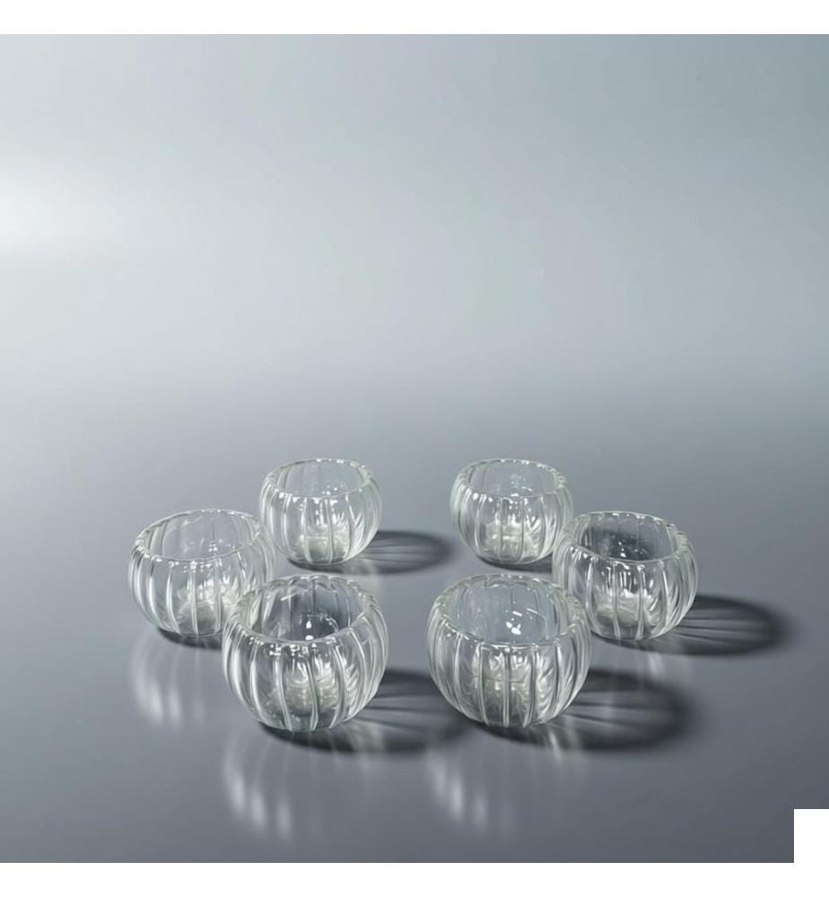 Ensemble de bols, 6 pièces, 100 % verre, transparent