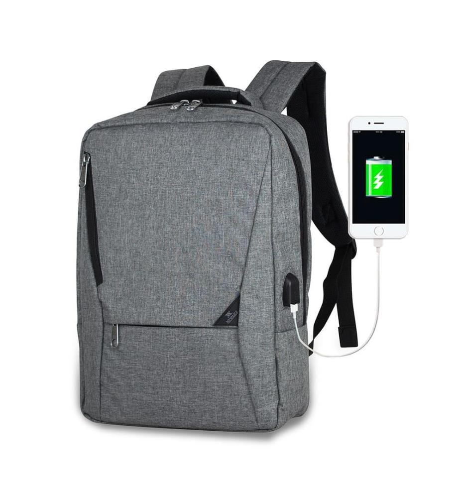 Sacoche pour ordinateur portable, tissu imperméable, gris