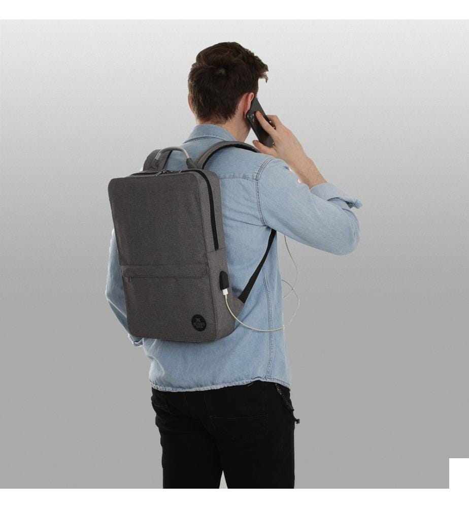 Sacoche pour ordinateur portable, tissu résistant à l'eau, anthracite