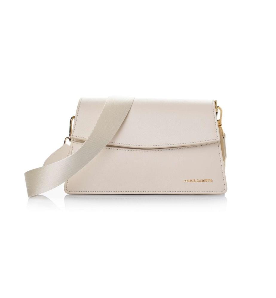 Sac bandoulière, 100 % cuir polyvinyle, blanc