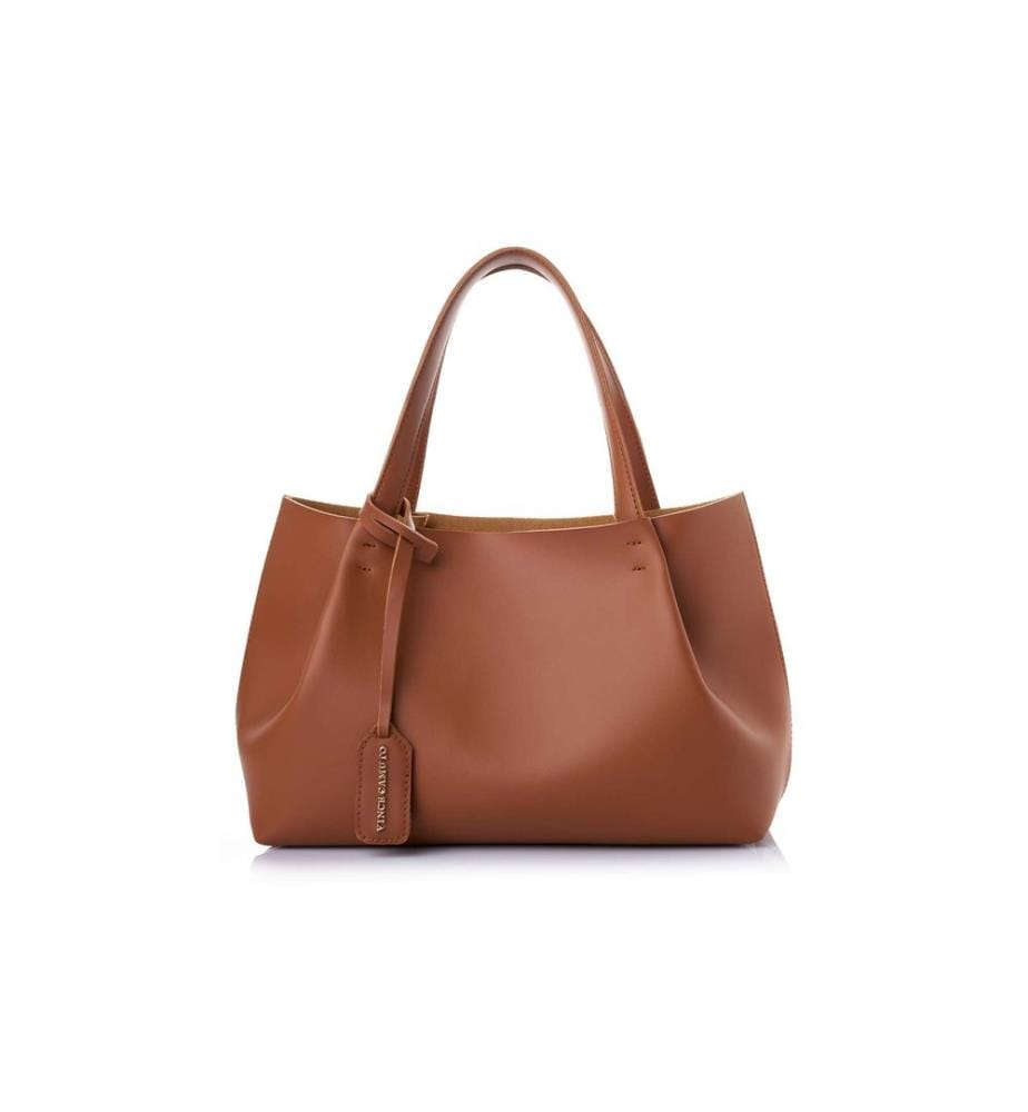 Sac cabas, 100 % cuir polyvinyle, beige