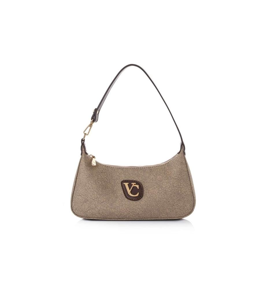 Sac bandoulière, 100 % cuir polyvinyle, marron