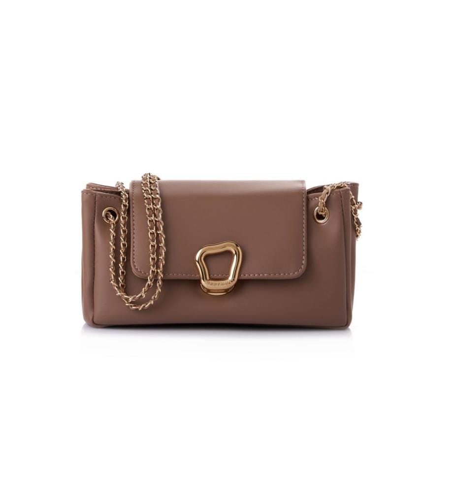 Sac bandoulière, 100 % cuir polyvinyle, vison